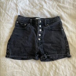 A&F high rise 4” denim shorts